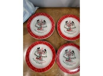 4 Mickey Plates