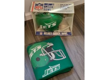 Jets Snack Bowl & Blanket