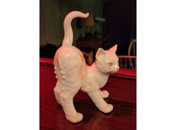 Ceramic White Cat Statue