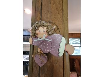 Wood Angel Wall Plaque