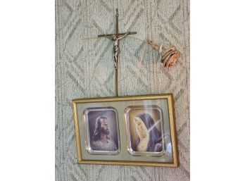 Religious Picture And Cross