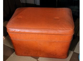 Mid Century Orange Storage Trunk