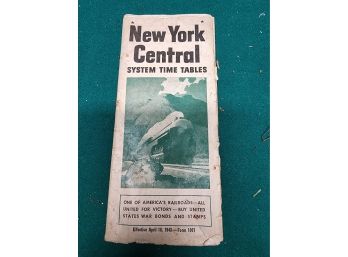 NY Central System Times Table - April 1943