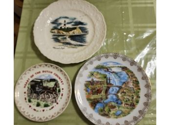 3 Souvenir Plates