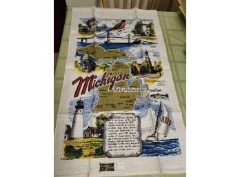 NOS KayDee Michigan Tea Towel