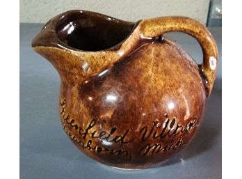 Greenfield Village Dearborn Michigan Creamer 3'