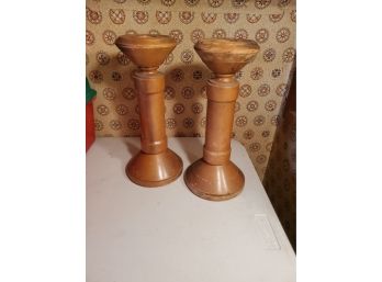 Designer Joseph J Noe Wooden Candleholders