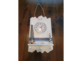 Beach Themed Wall Clock Untested