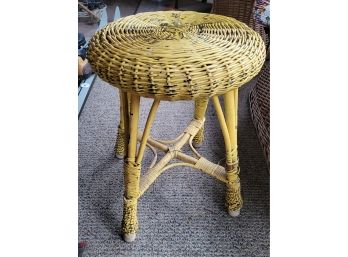 Vintage Wicker Stool - Some Undoing