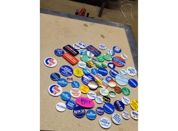 Huge Mid Century Political Button Lot #2