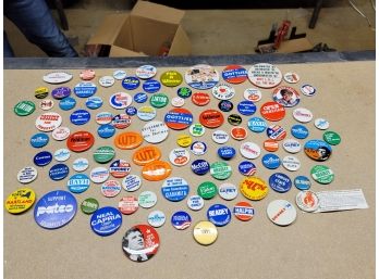 Huge Mid Century Political Button Lot #1