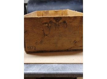 1973 Wood Wine Crate