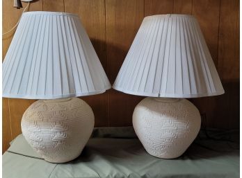 Pair Of Southwest Style Lamps 24x12