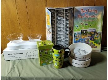 Anti Vomit Pet Feeder, Dishes And Mug