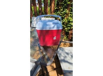 Red Rubbermaid Cooler