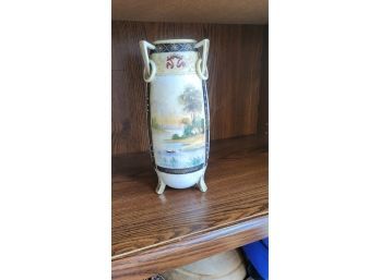 11' Nippon Vase- Missing One Handle