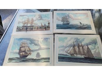 Set Of 4 Seamens Bank Placemats