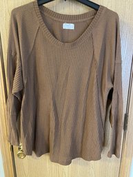 Maurices Knitted Brown Long Sleeve Shirt Size XXL