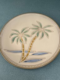 Pfaltzgraff Palm Plates And Matching Mugs