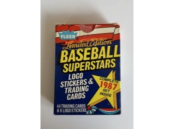 1987 FLEER Limited Edition Baseball Pack With Logo Stickers And Trading Cards