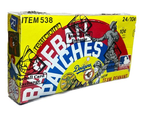 1975 FLEER BASEBALL PATCHES WAX BOX 24 PACKS ~ BBCE AUTHENTICATED