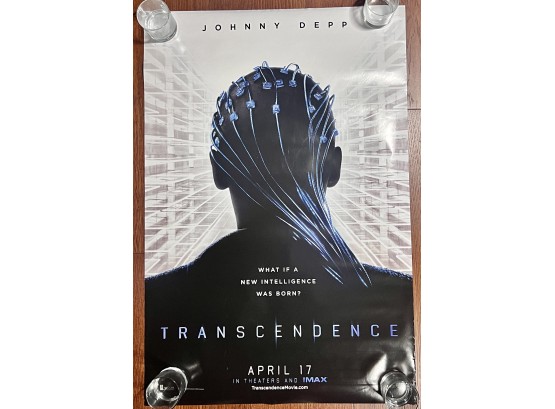 TRANSCENDENCE  - 2014 ORIGINAL AUTHENTIC MOVIE POSTER 40x27 ROLLED TWO SIDED    (2)
