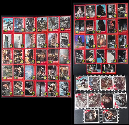 1976 King Kong Near Complete Trading Card Set With Stickers ~ Only 3 Cards Short