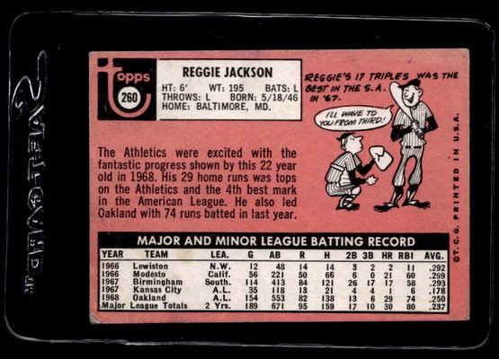 1969 TOPPS REGGIE JACKSON ROOKIE BASEBALL CARD #64791 | Auctionninja.com