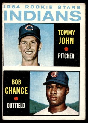 1964 TOPPS TOMMY JOHN CHANCE ROOKIE BASEBALL CARD #62230 | Auctionninja.com