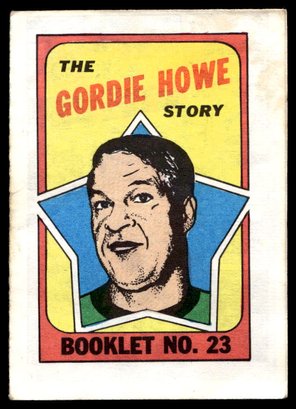 1971 TOPPS BOOKLET GORDIE HOWE HOCKEY CARD