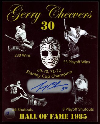 GERRY CHEEVERS AUTOGRAPH 8X10