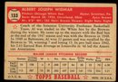 1952 Topps BASEBALL #133 AL WIDMAR