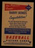 2005 Bowman Heritage Barry Bonds Game Used Relic