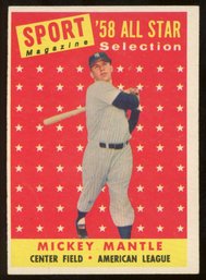 1958 Topps Baseball MICKEY MANTLE AS