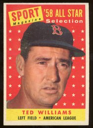 1958 Topps Baseball TED WILLIAMS AS
