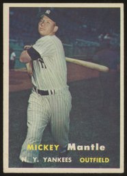1957 TOPPS BASEBALL MICKEY MANTLE