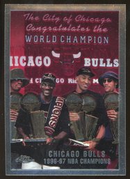 1998 Topps Chrome '96-97 World Champions Bulls Checklist