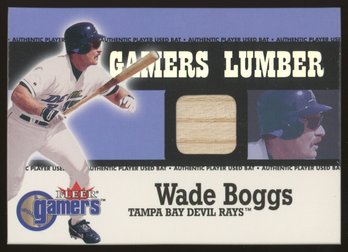 2000 Fleer Gamers Lumber Wade Boggs Bat Relic