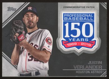 2019 Topps Justin Verlander 150 Year Commemorative Patch