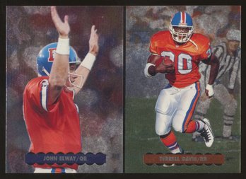 John Elway / Terrell Davis Upper Deck Helmet Insert Card