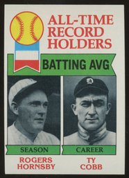 1979 TOPPS ALL TIME RECORD HOLDERS ~ TY COBB