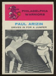 1961 FLEER BASKETBALL PAUL ARIZIN IN ACTION
