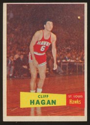 1957 TOPPS BASKETBALL CLIFF HAGAN ROOKIE