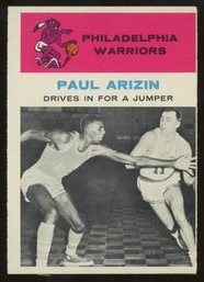 1961 FLEER BASKETBALL PAUL ARIZIN IN ACTION