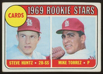 1969 TOPPS BASEBALL LOT CARDINALS ROOKIE STARS STEVE HUNTZ / MIKE TORREZ