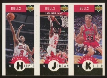 1996-97 Upper Deck Collector's Choice Team Sets - Chicago Bulls Minis ~ JORDAN, HARPER, KERR