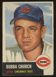 1953 Topps Baseball Bubba Church