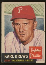 1953 Topps Baseball Karl Drews