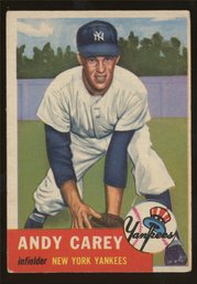 1953 Topps Baseball Andy Carey RC Rookie