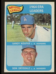 1965 Topps Baseball '64 ERA Leaders ~ Sandy Koufax/Don Drysdale